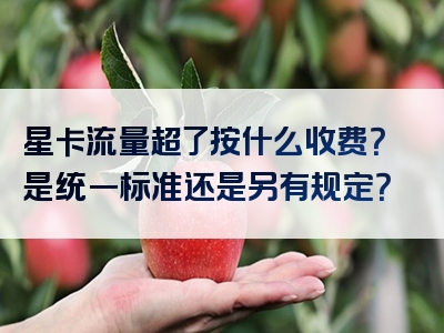 星卡流量超了按什么收费？是统一标准还是另有规定？