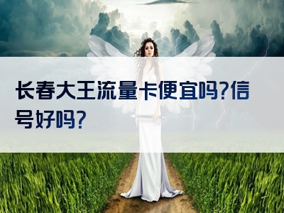 长春大王流量卡便宜吗？信号好吗？