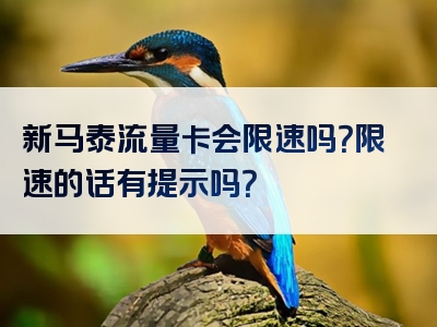 新马泰流量卡会限速吗？限速的话有提示吗？
