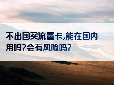 不出国买流量卡，能在国内用吗？会有风险吗？